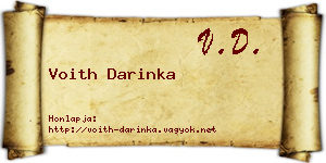 Voith Darinka névjegykártya